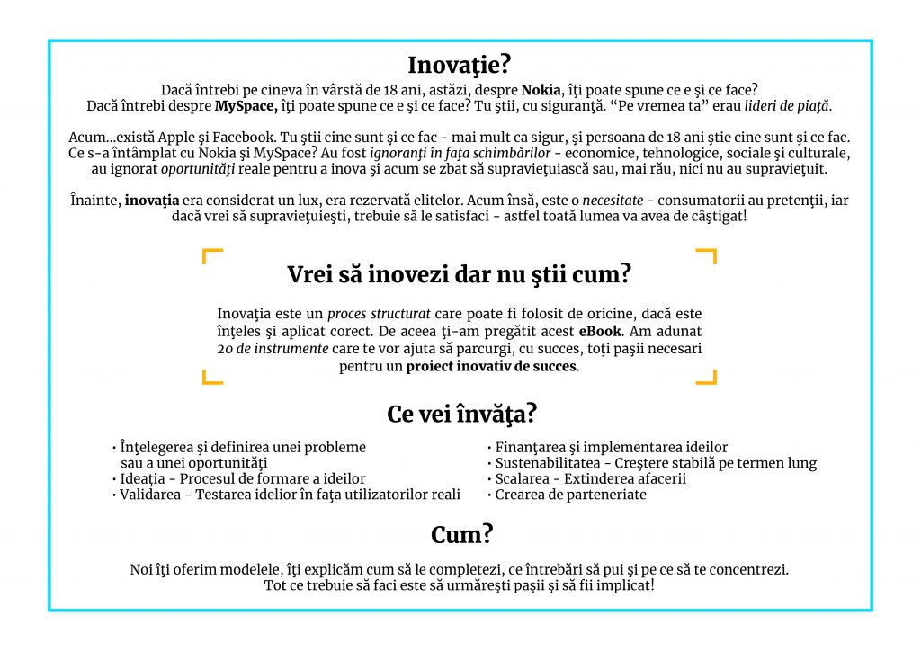 Preview of Innovating Society's eBook "20 de Instrumente pentru Inovatie".