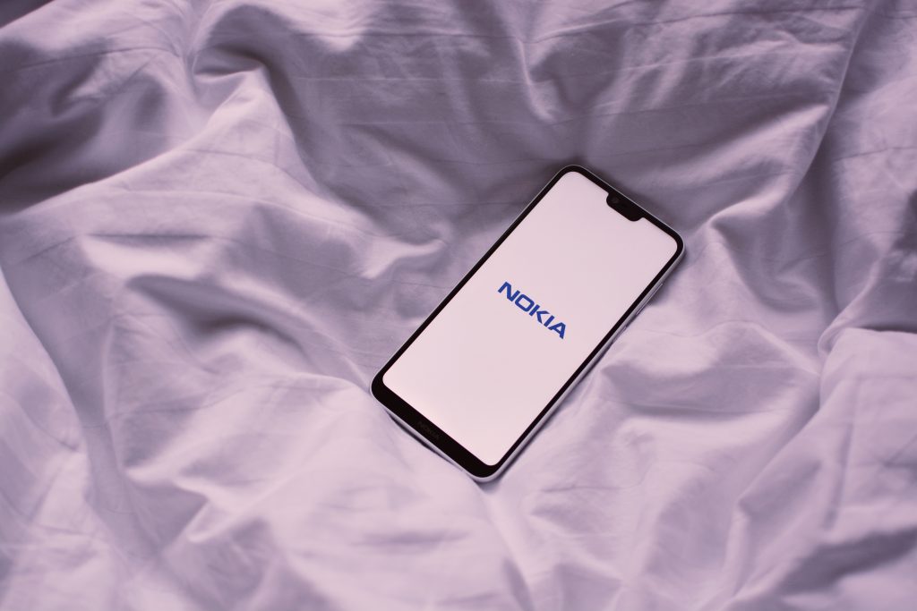 Nokia phone on white background