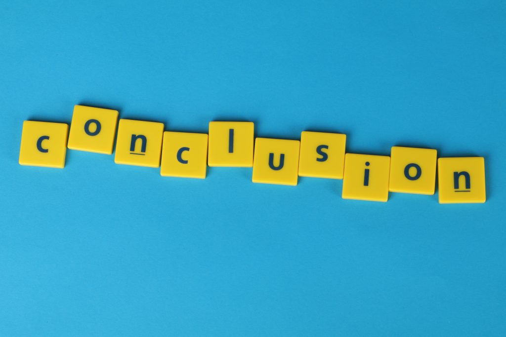 conclusion-word-formed-from-lettered-yellow-tiles